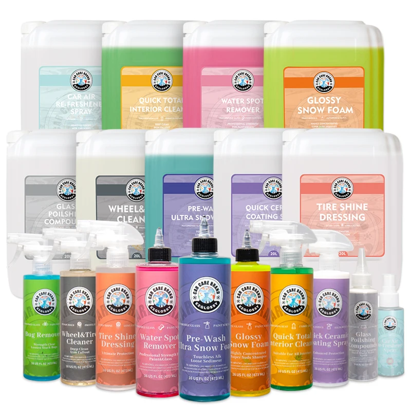 Free Sample 250ml  Car Wash Shampoo detailing clean products ceramic coating tire shine High Gloss Hydrophobic soap wheel