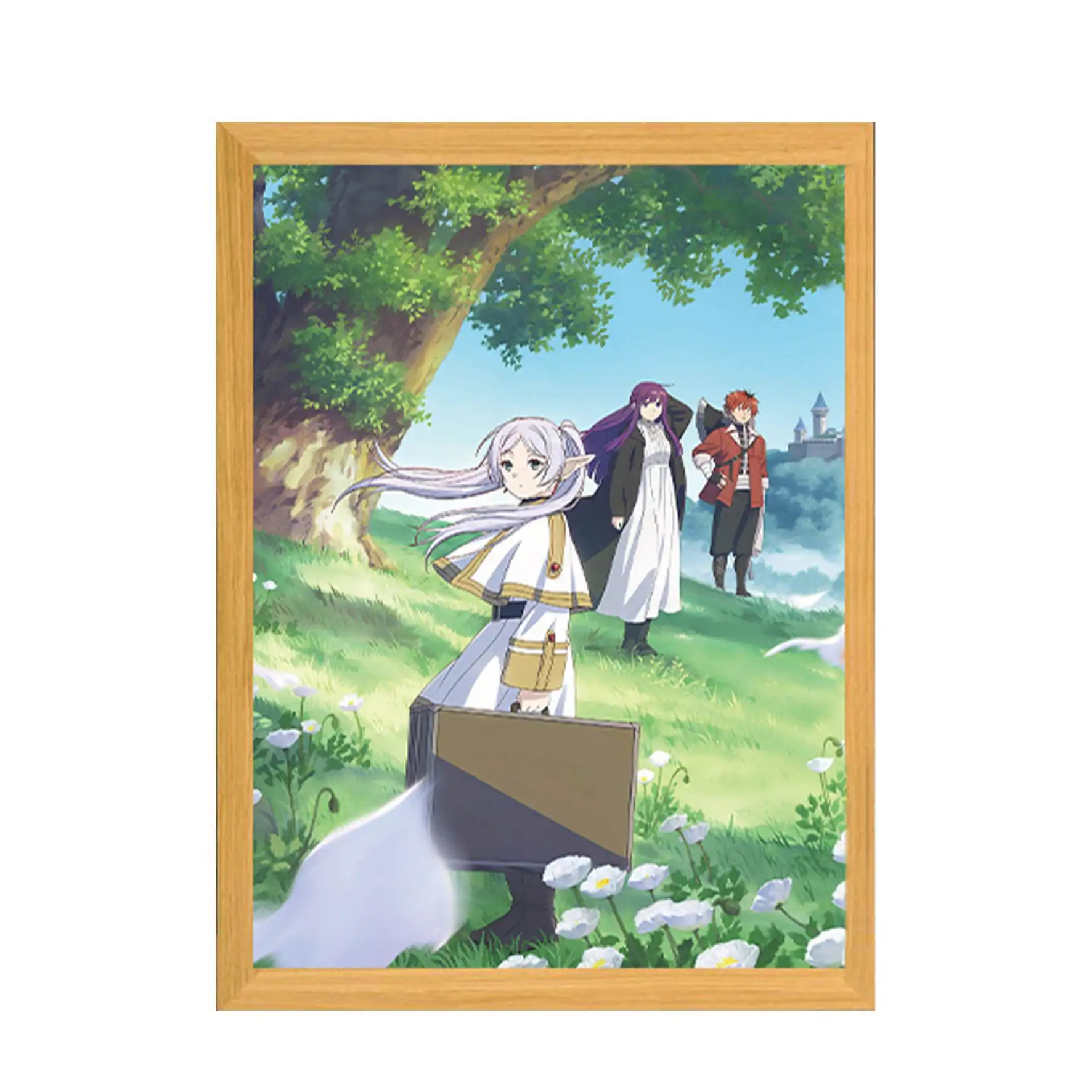 Hot selling light painting picture 8-inch a4 wood frames artwork family photo frame wood frames wholesale for home decoration