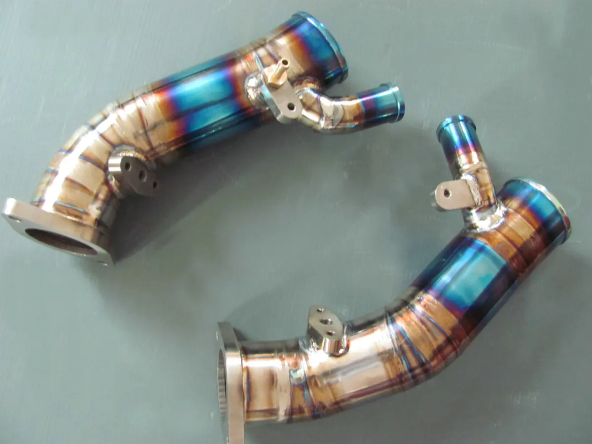 Car titanium exhaust intake pipe for auto GTR R35