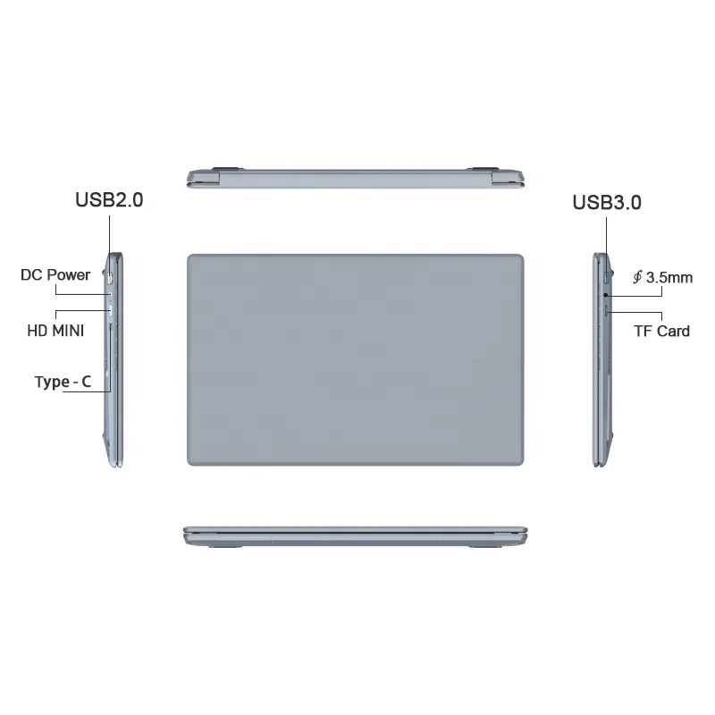 i5 i7 Business Laptops 15.6 inch dual screen laptop 7inch touchscreen 1920x1080 IPS brand new bulk purchase computer pc