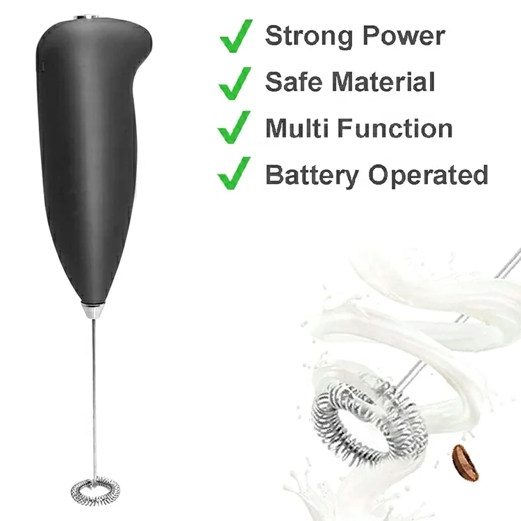 Battery Operated Electric Foam Maker Automatic Handheld Milk Matcha Frother Motor Former for Coffee Latte Cappuccino