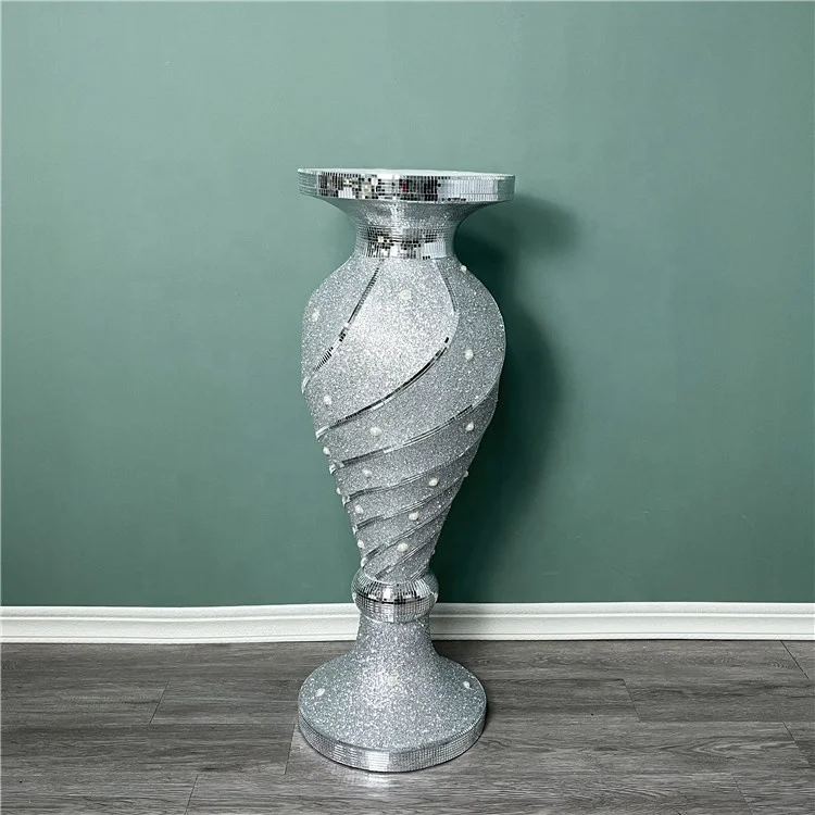 Garden Plant Silver Plate Molds Home Floor Decorative Dry Flower Pots Vases FRP In Bulk