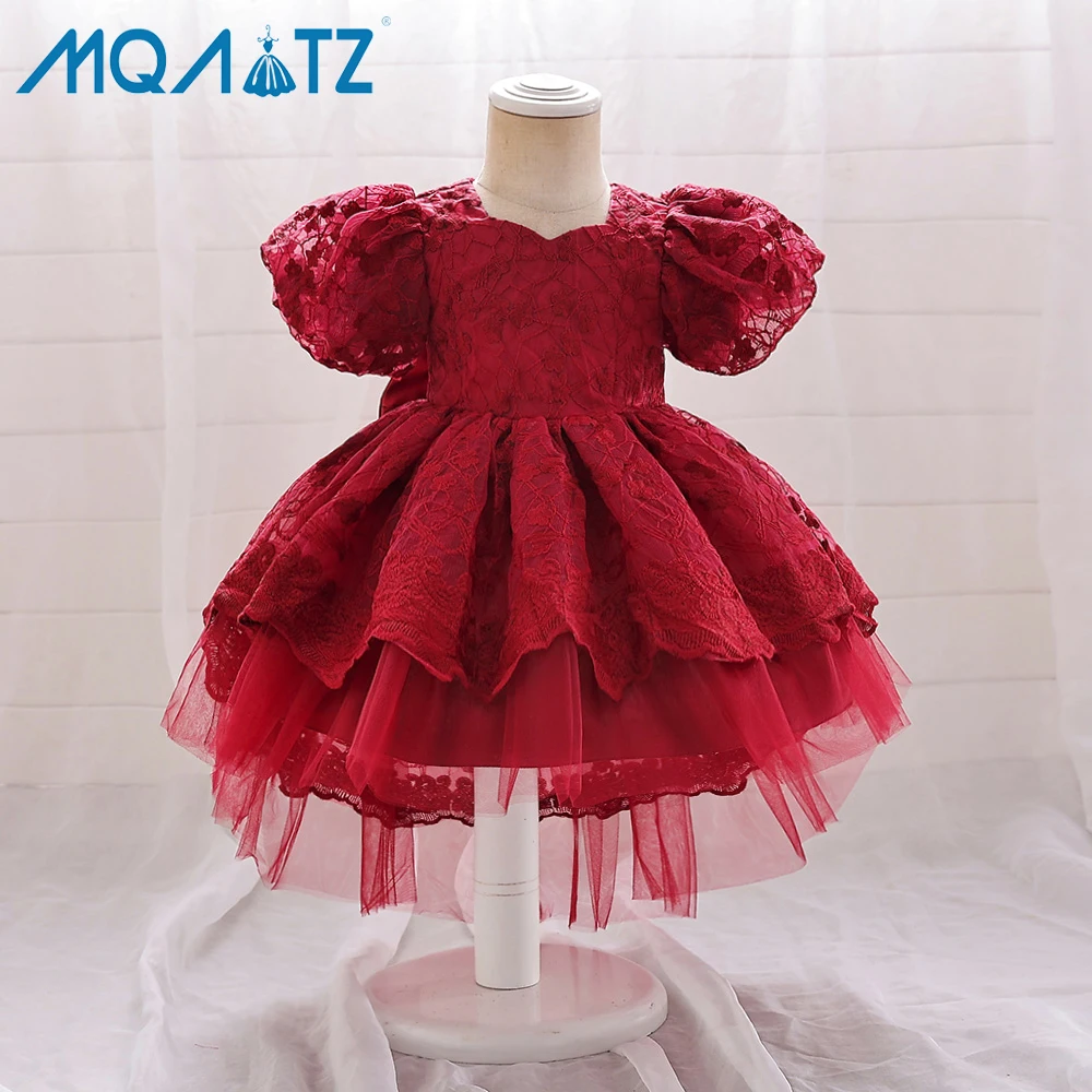 MQATZ Baby Clothes Girls Dresses Puffy Baby Frock Party Wear 2 Years Girl Birthday Dress