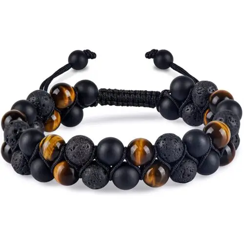 Tiger Eye Hematite Black Onyx Handmade Bracelets Fashionable Natural Stone Bracelets for Women