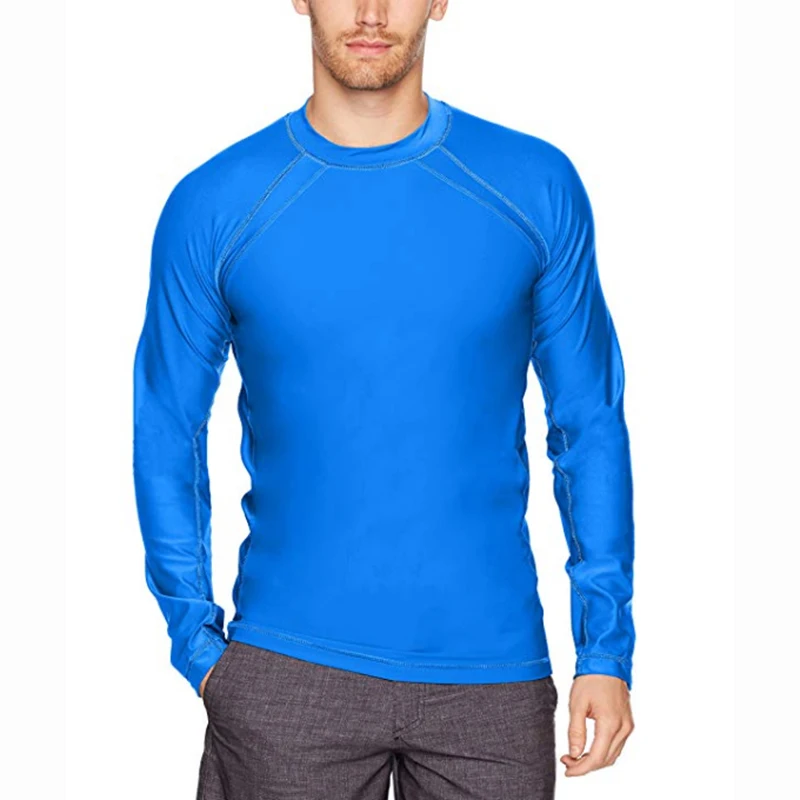 Factory Wholesale Price Custom Design Long Sleeve Men UPF 50+ Top Shirt Sublimated Printed Rash Guard Quick Dry