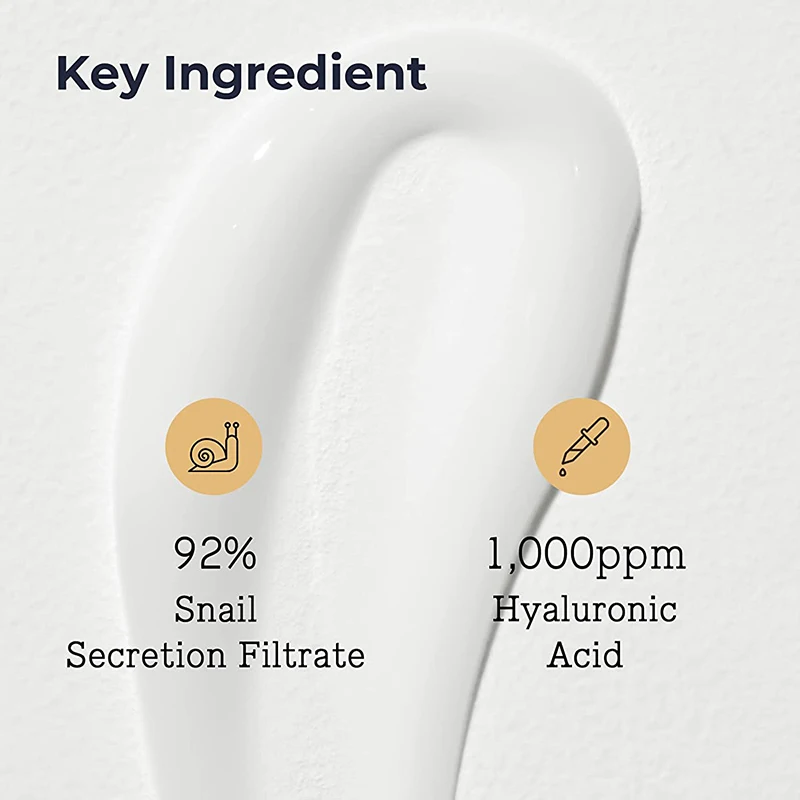 92% Snail Secretion Filtrate Extract Face Beauty Cream Hyaluronic Acid Relieve Redness Damaged Skin Repair Snail Face Cream