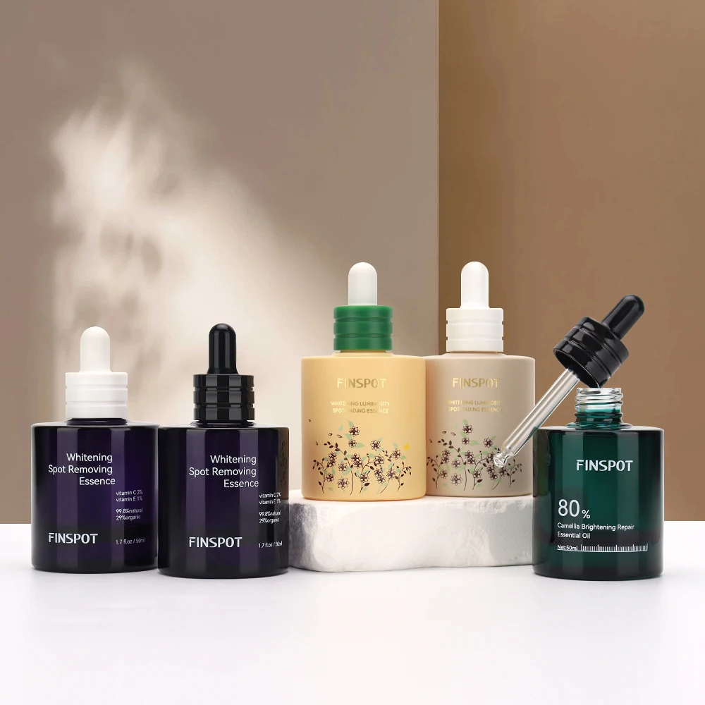 Premium Yellow Purple Dark Green Glass Serum Bottle With Dropper Thick Essential Oil Bottle Logo Glass Bottle Dropper Packaging