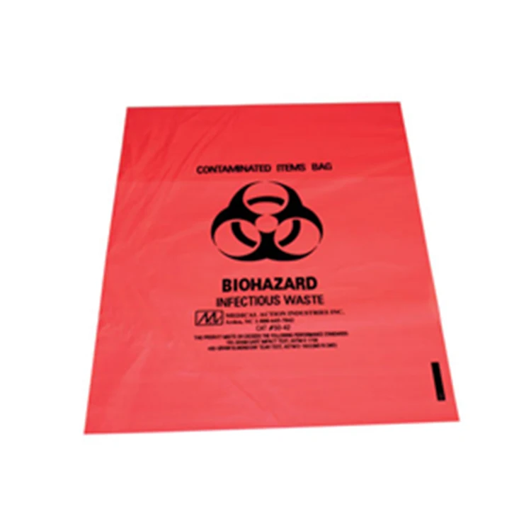 Biohazard waste bag, disposable hospital waste bags,  biodegradable biohazard bags