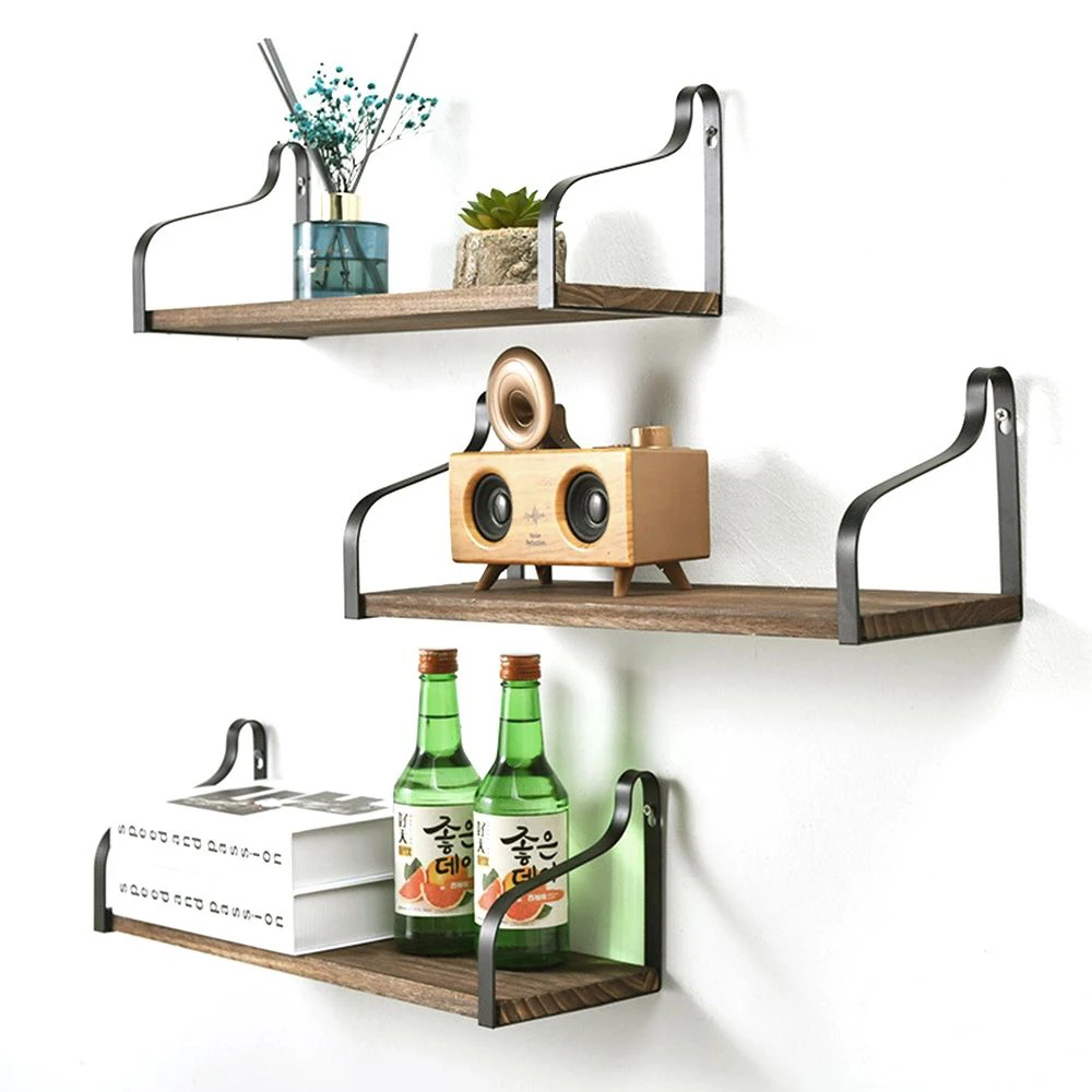 Nordic Style Curve Design 1 Piece Combination Bookshelf Bathroom Wall Type Store Content Frame