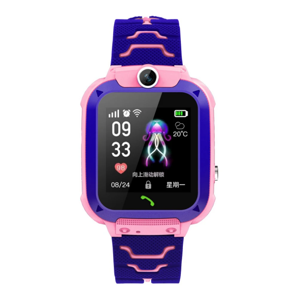 Q12 Smartwatch персонажей аниме «Line Town» для маленьких SOS трекер анти-потерянный браслет Android IOS сигнализация водонепроницаемый телефонный звонок наручные Детские умные часы