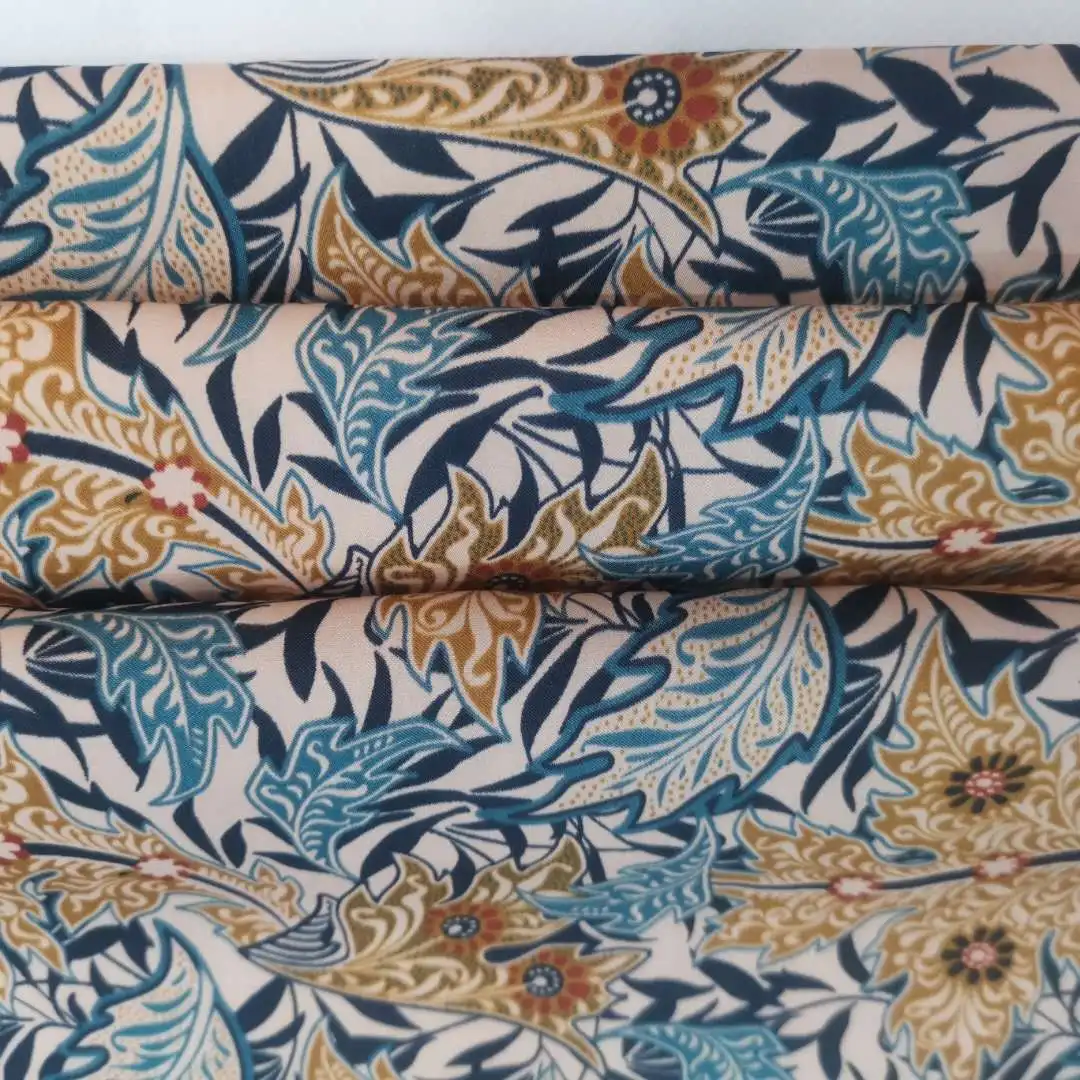 
 Высококачественная китайская хорошо спроектированная трафаретная печать, полиэфирная дакроновая ткань для модных женских платьев  