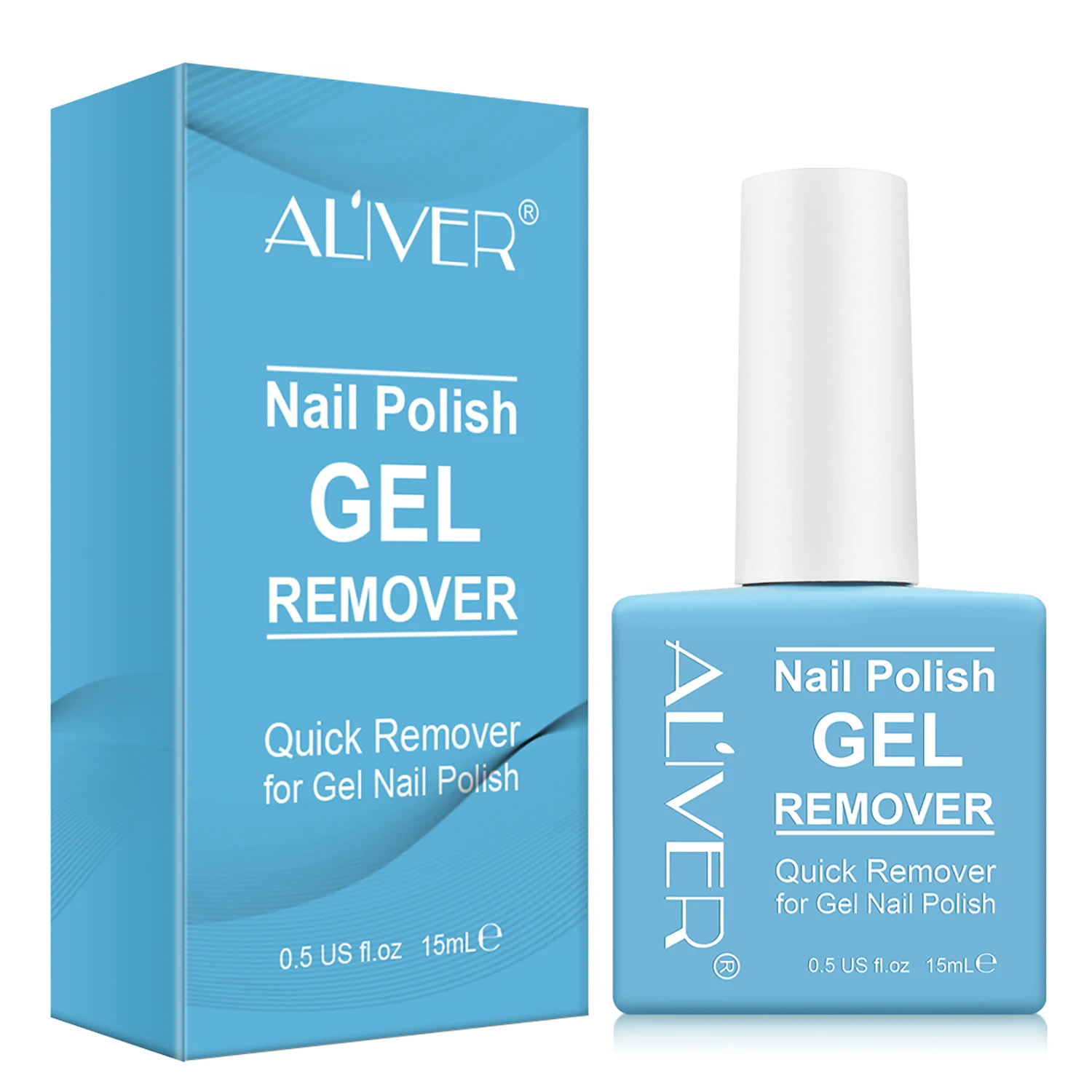 Aliver Blue Nail Polish Remover That Quickly and Easily Removes Nail Gel in 3-5 Minutes