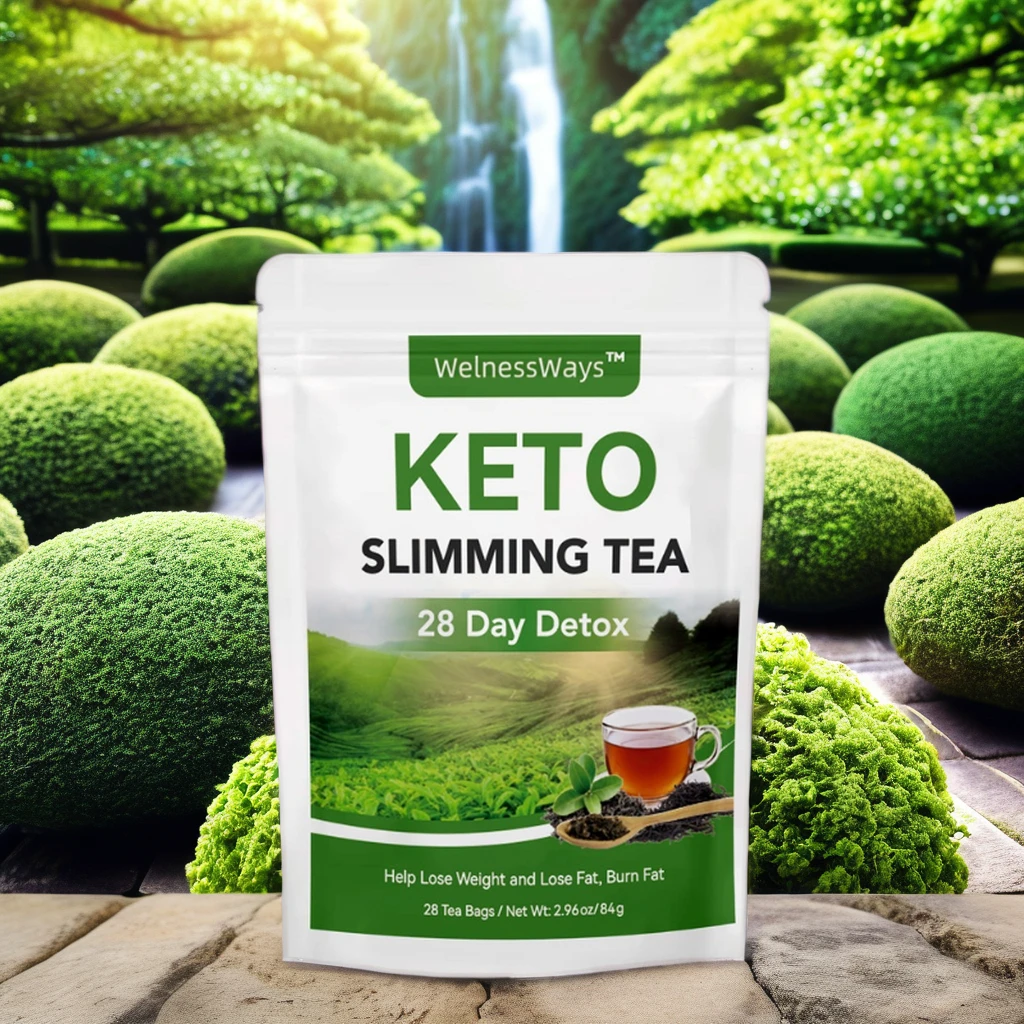Organic 28 tea bag packaging Herbal Fit Detox Cleanse Slimming Keto Burn Tea Bag Pack Helps in Weight Loss and Fat Burning