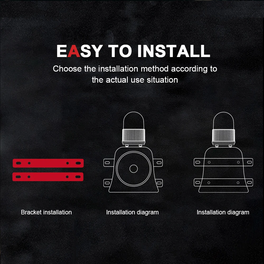 24V 220V 120db LED Strobe Light Outdoor Industrial Motion Detection Voice Alarm Siren for Construction Site Voice Siren