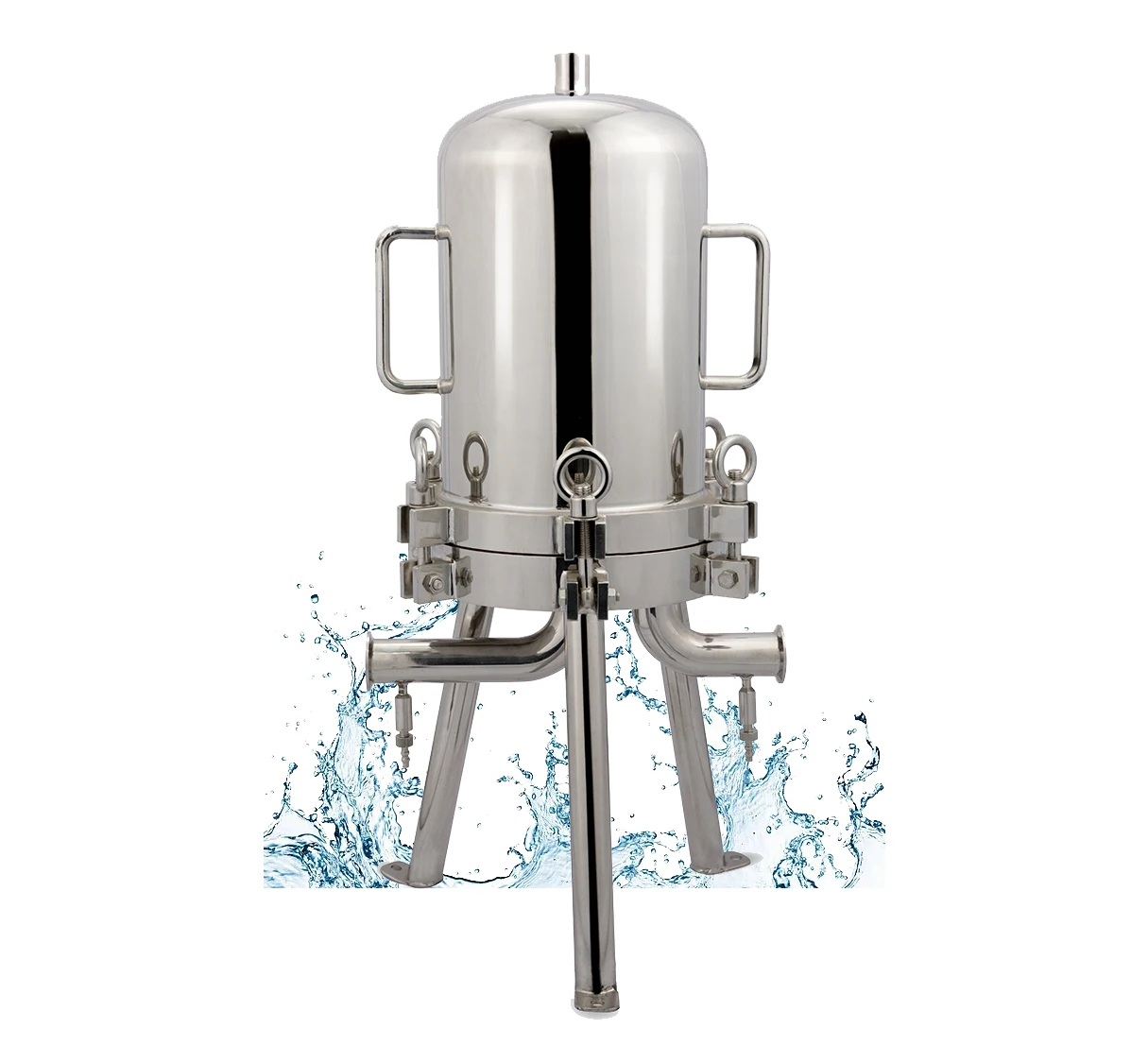 5-Round 30 inches 304 Stainless Steel Liquid Filter Housing for  Pharmaceutical