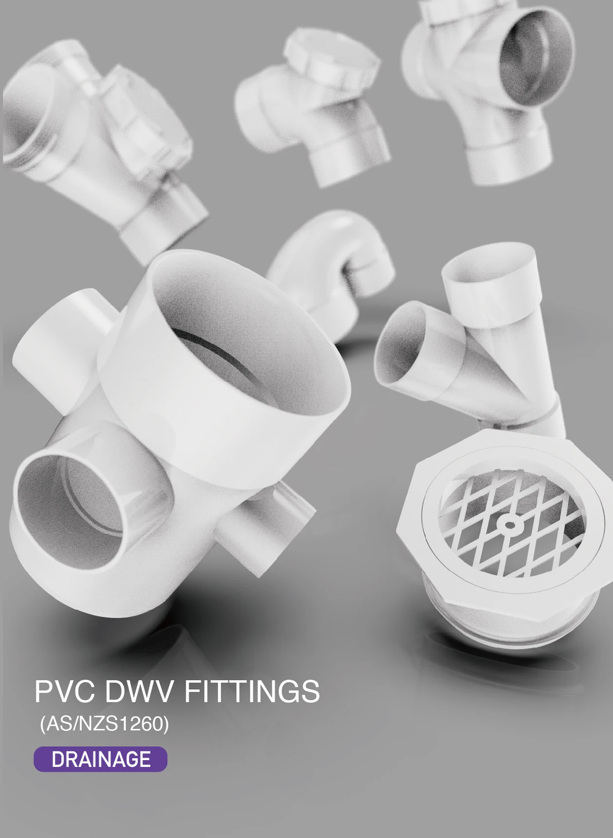 ERA PVC AS/NZS1260 PVC  Fittings 50MM Floor Puddle Flange for Australia market Watermark BEP