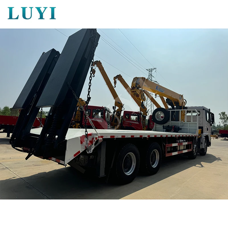 Shacman X3000 6tons Telescopic straight arm Lifting crane with 5 fingers Automatic hydraulic claw mounted on truck tractor