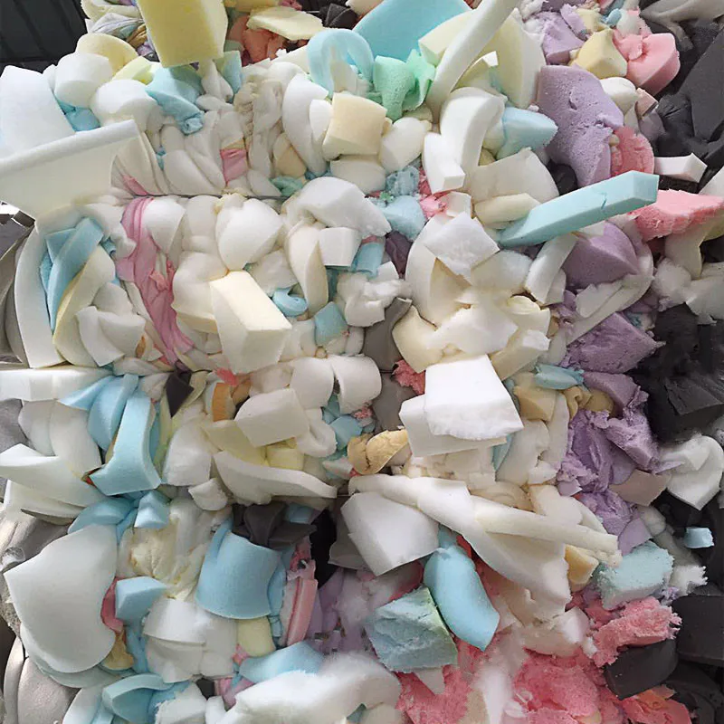 YJ A Grade Mixed Color Clean Polyurethane Foam Scrap  PU Foam Scrap