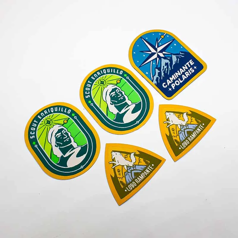 Reuners Factory Custom Woven Patch with Rhinestones Sew-On Badge for Clothes and Uniforms Decorations