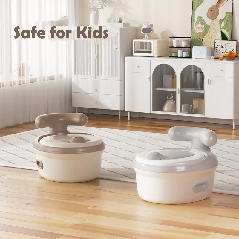 4 in 1 Comfortable Toddler Potty Trainer Non-Slip Base Easy Cleanup Step Stool Floor Potty with Potty Seat Bath Toilet Supplies