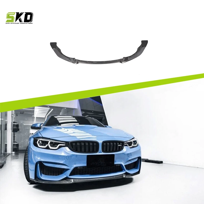 Front Lip for BMW F80 M3 F82 M4 2014 to 2020 CS Type Carbon Fiber Front Lip Body Kit