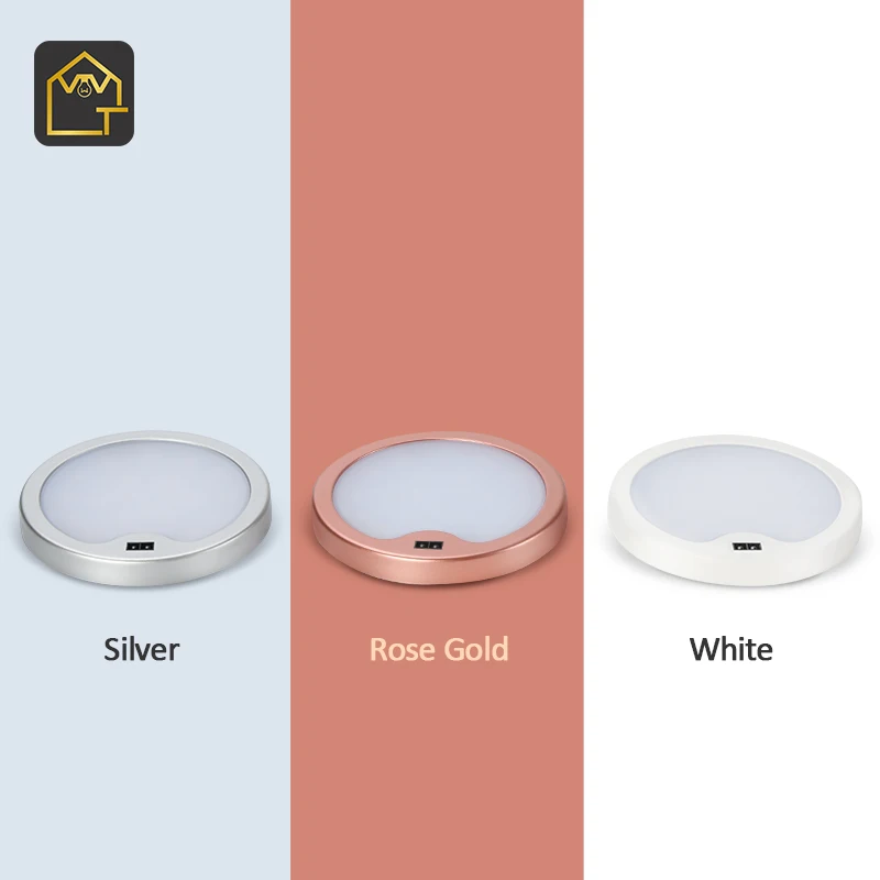 5W D80mm Hand Sweep Sensor Led Cabinet Lights Smart Light Ceiling Moon Lamp Smart Led For Home