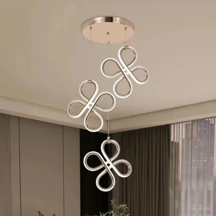 Modern led ceiling lights for living room led ring lamps led suface install ceiling lighting creative flower pattern