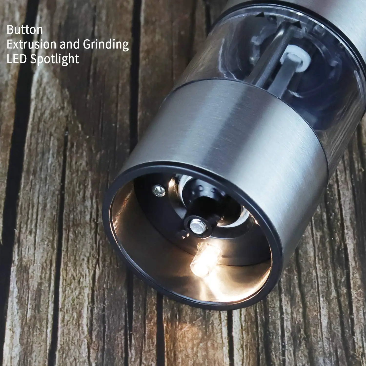 Stainless Steel 2 Pieces Batteries Operated Electric Salt Pepper Mill