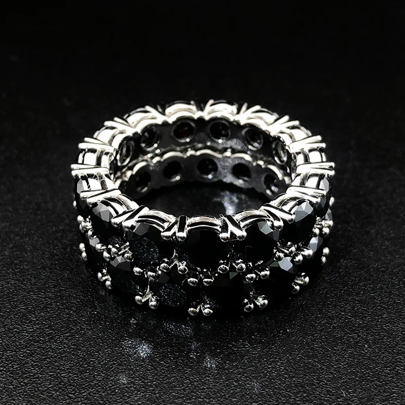 Factory Fine High Quality Jewelry Real S925 Silver 10k 14k 18k Gold Customizable Moissanite Diamond Iced Out Fashion Ring