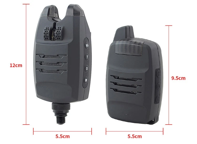 Carp Fishing Alarm Set Sounds and LED Alarming Wireless Fishing Bite Alarm Indicator Electronic with Snag Ear Bar