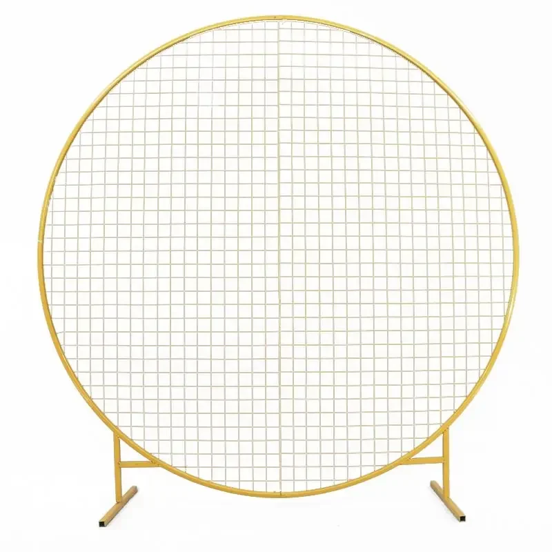 Customized Decoration Circle Round Mesh Metal Backdrop Wedding For Party Decor Factory Supply