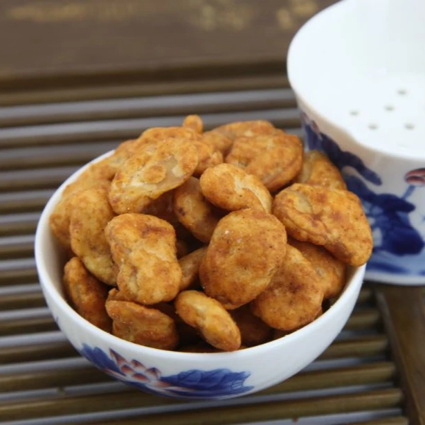 Чипсы с покрытием из широкой фасоли со вкусом барбекю, приправа для барбекю, хрустящие фасоли