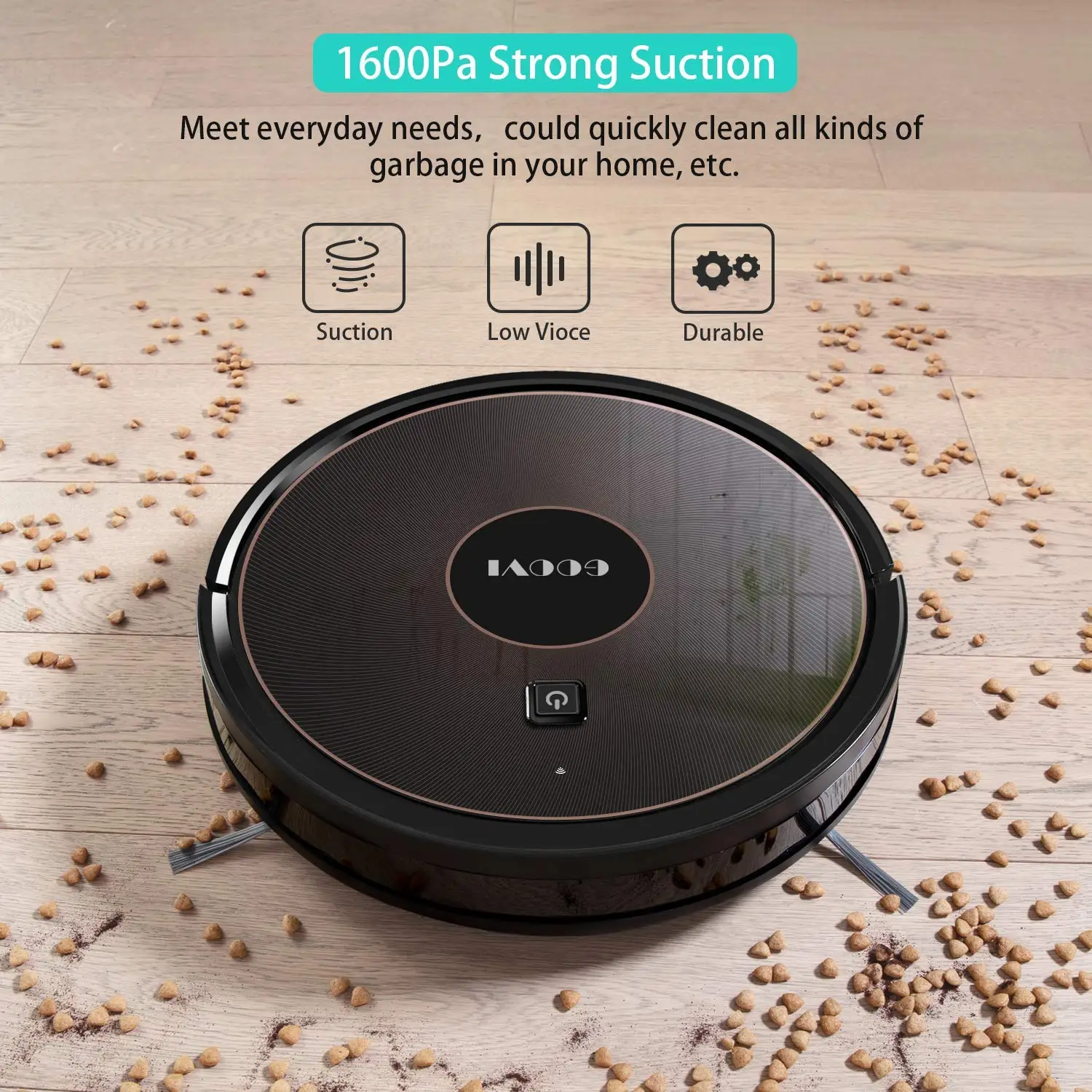 GOOVI 1600Pa Wifi App интеллектуальный автоматический пылесос для сухой и влажной