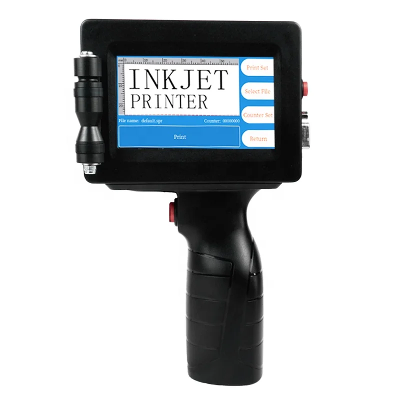 12.7 mm Multi Language Hand-held Print Date Coder Batch Number Inkjet Printer Carton Packaging Box Inkjet Gun LOGO Printer