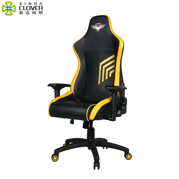 Custom China Black Frame PU Leather Office Adult Ergonomic RGB Racing Computer PC Chaise Gamer sedia Gaming Chair