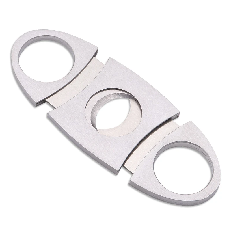 Custom Logo Double Blade Guillotine Cigar Cutter For Cigar Accessories