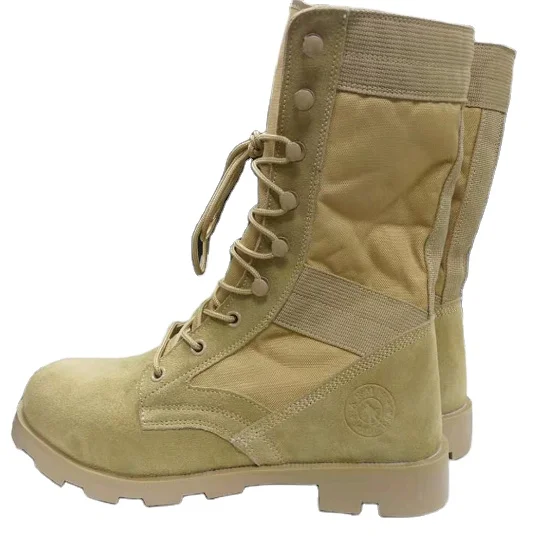 Black 9 Eye Holes Ghana Jungle Boots Tactical Strong Training Boots Anti-slip 25 Height Combat Boots