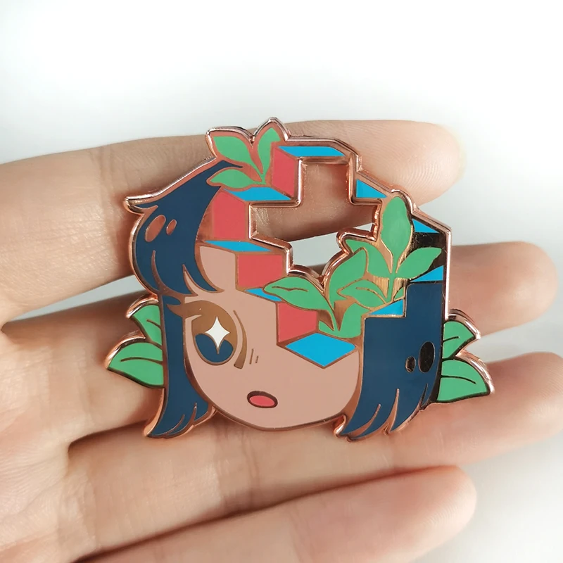 No Minimum brooches pins Custom Metal Hard Enamel Cartoon Character Lapel Pin