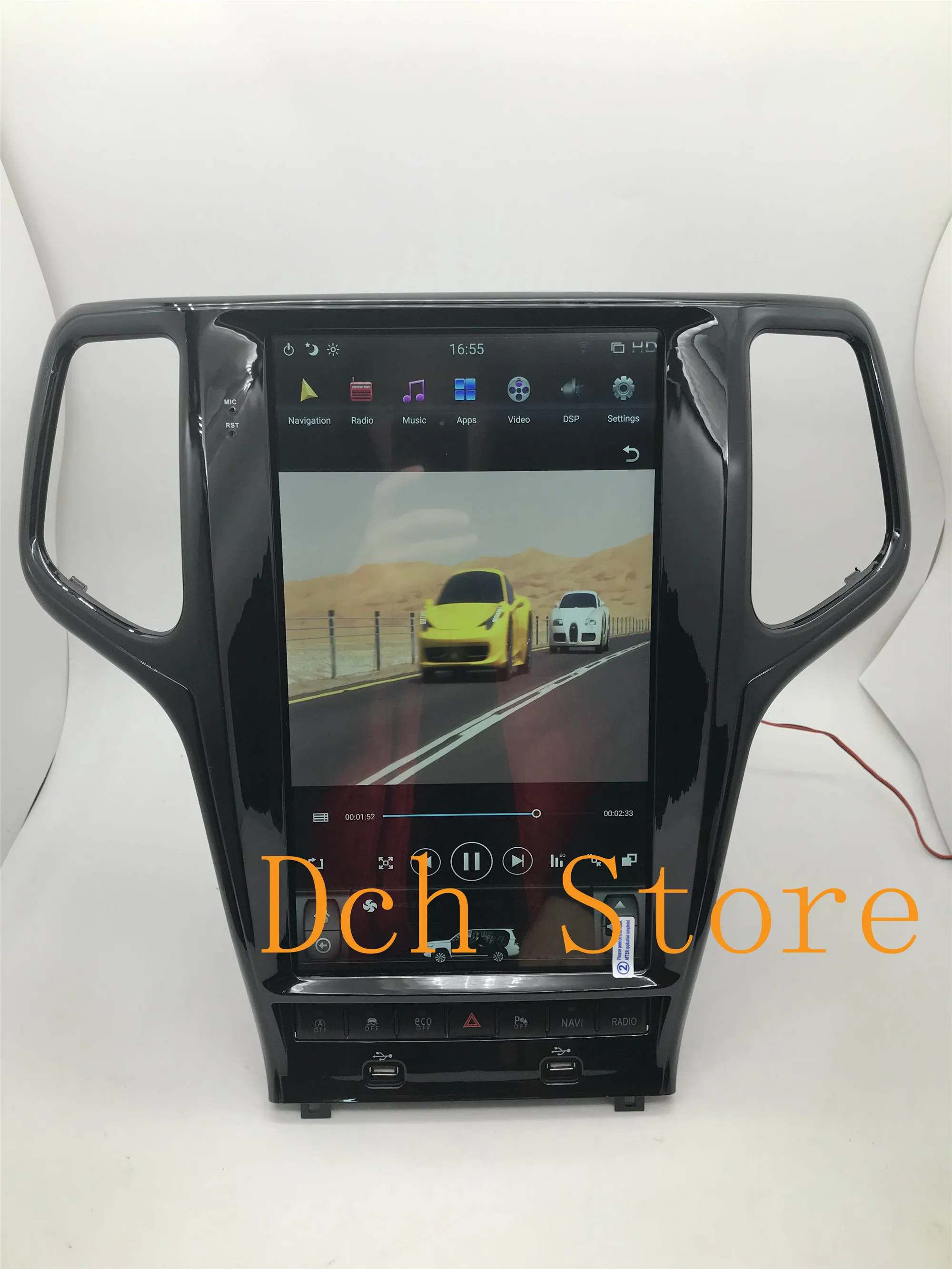  13 6 дюймовый android 9 0 автомобильный dvd-плеер gps для grand cherokee 2009-2020 вертикальный экран Тесла стиль Навигация радио