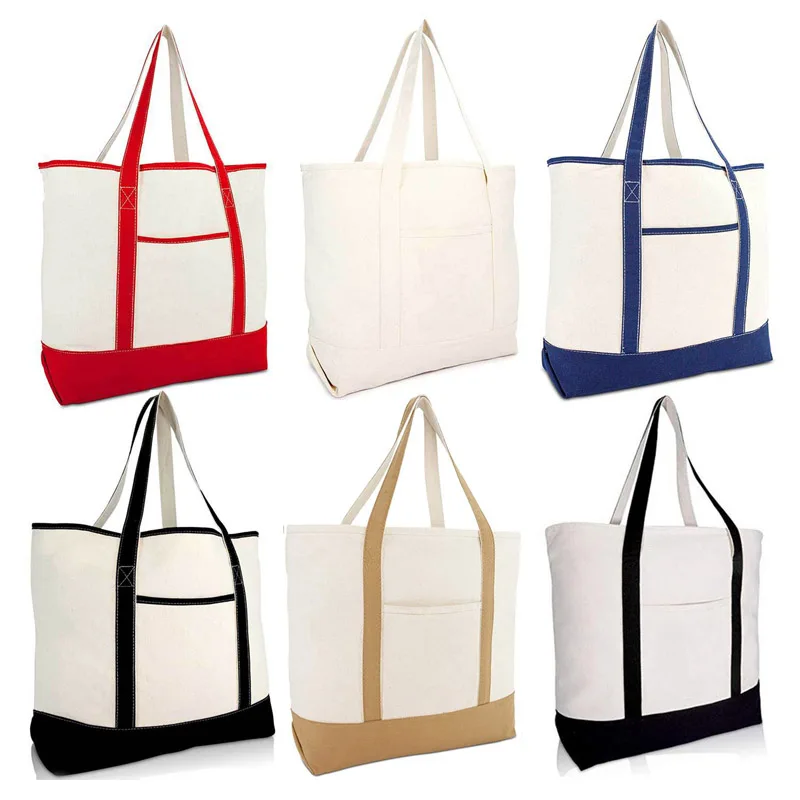 Cotton tote bag Wholesale Custom Logo Printed Leisure grocery Plain Cotton Shopping Tote Bags