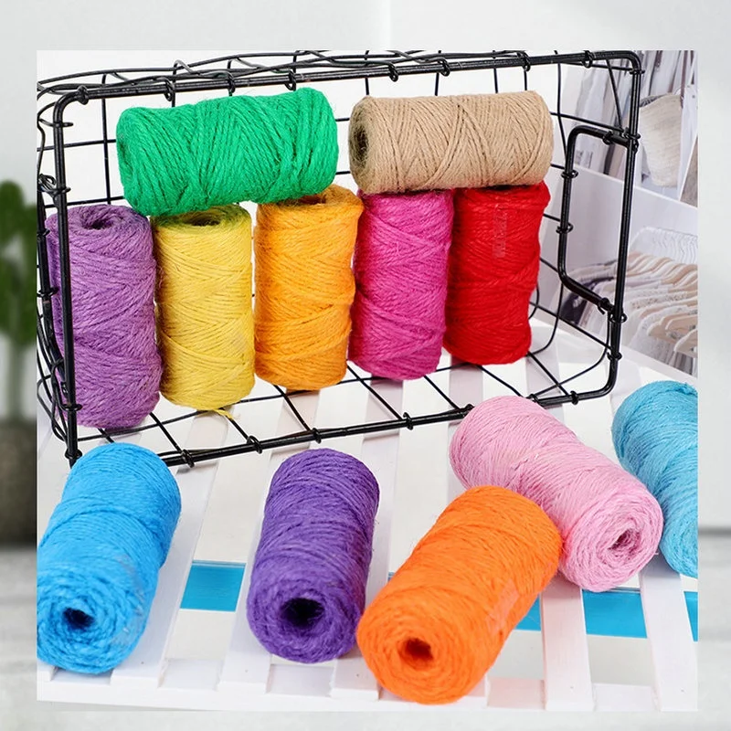 Jute dyed rope  natural color for decoration