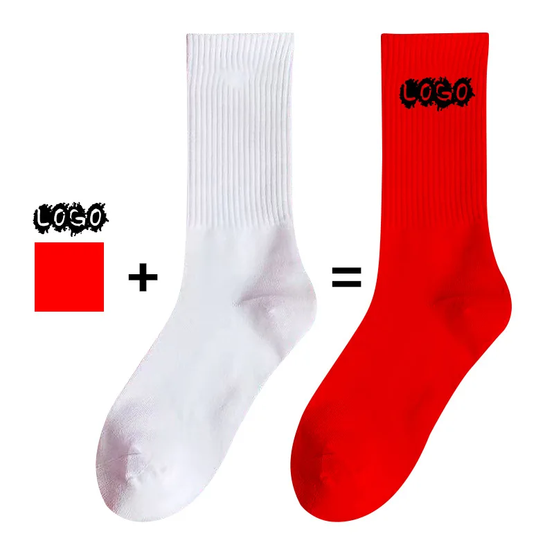 Wholesale OEM one-stop unisex crew personalized design your own packaging customized custom logo socks