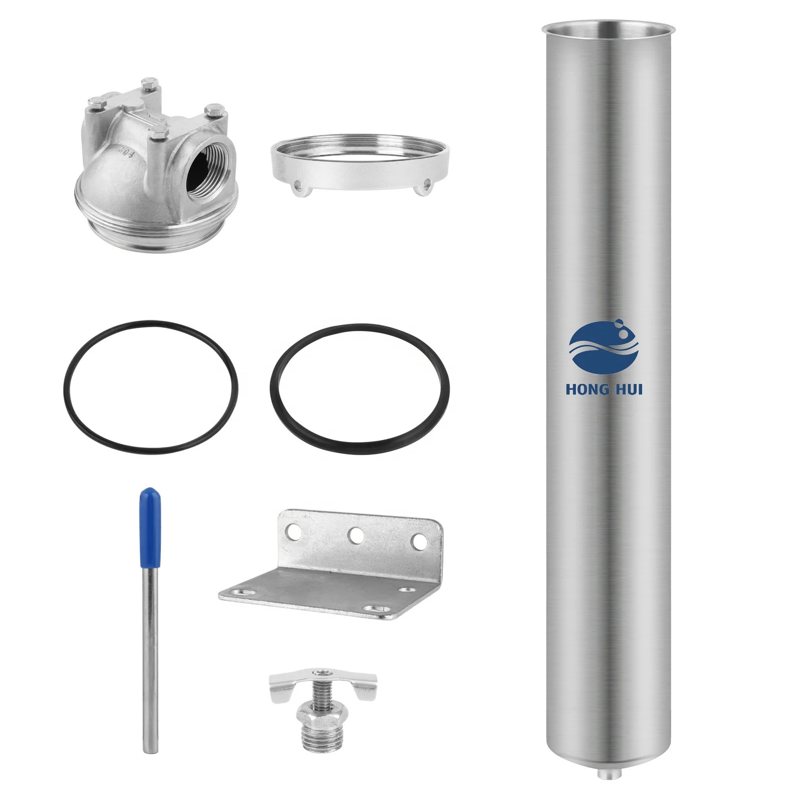 HONG HUI HMS-20A NSF Stainless Steel Water Filter Housing 20 Inch Filter Housing Whole House Water Filter Housing