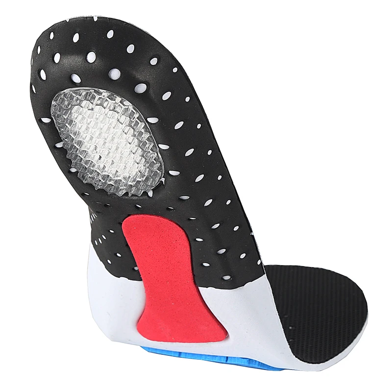Shock Absorb Sport Shoe Insoles with TPE Gel Heel Cushion to Protect Heel and Relief Plantar Fasciitis