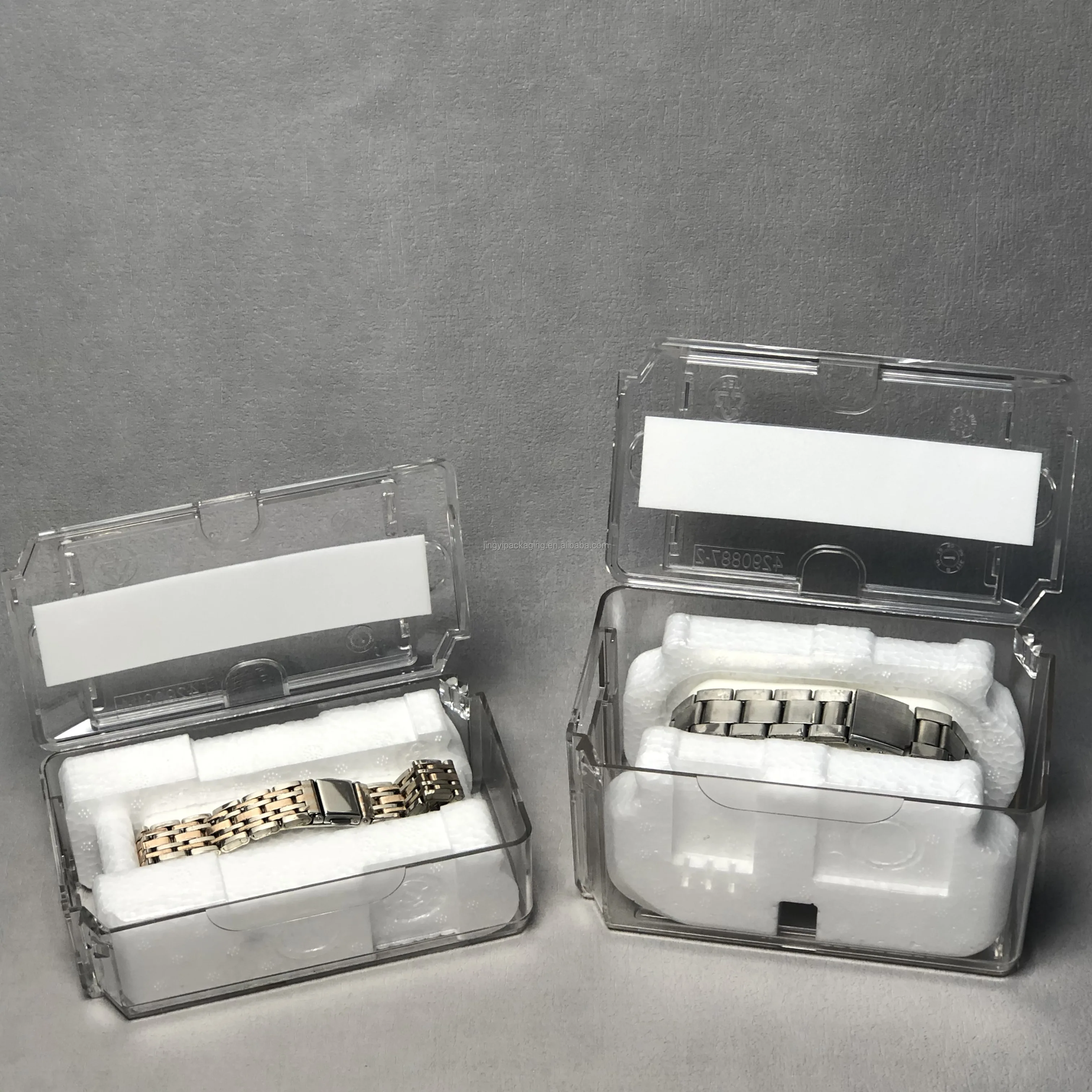 Low MOQ in stock waterproof transparent acrylic Watch Package Box Luxury brand Gift watch case