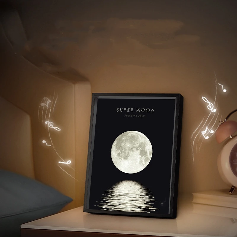 2024 Fashion Art Painting Speaker Night Light 4000mAh Wireless Speaker Home Decor Picture frame Music Speaker Night Light