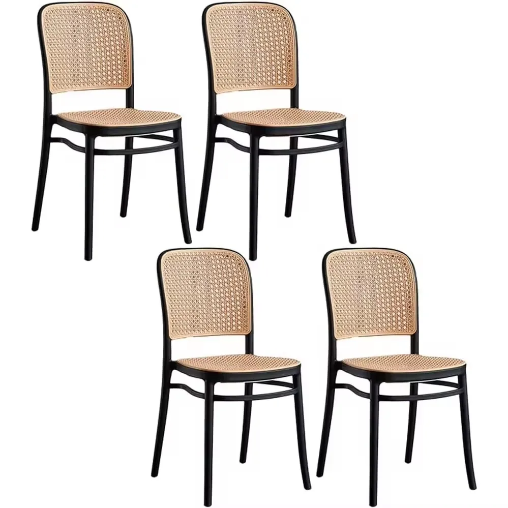 Simple Classic Design Outdoor Restaurant Cafe Bistro Chair Plastic Rattan Dining Room Chairs