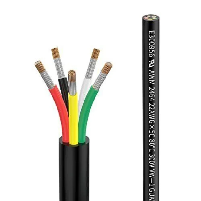 AWM UL2464 Shielded Signal Electronic Wire 2464 2-4 Core PVC Shielded Signal Cable for Noise Reduction Control Applications