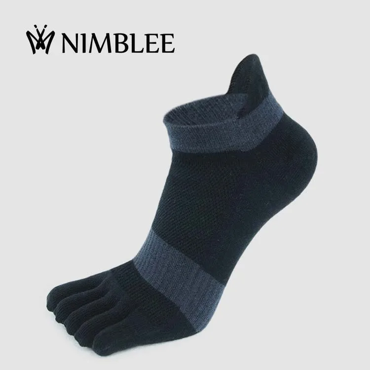 quality wholesale mens breathable cushion sock outdoor custom sport 5 finger toe cotton ankle socks