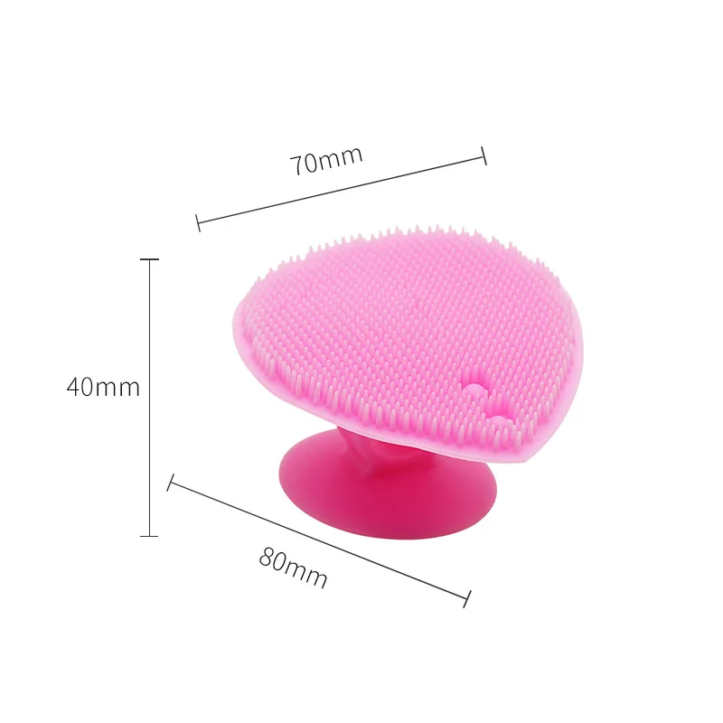 Portable Fashionable Mini Scrub Round Finger-cot Face Scrubber Wash Mini Silicone Facial Cleanser Cleansing Brush